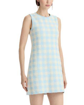Gingham Jacquard Shift Dress by OSCAR DE LA RENTA