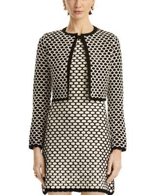 Honey Comb Sequin Knit Jacket by OSCAR DE LA RENTA