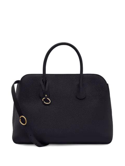 Ivy textured leather tote bag by OSCAR DE LA RENTA
