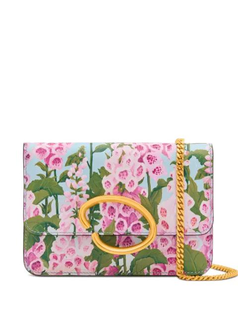 O Pochette floral chain shoulder bag by OSCAR DE LA RENTA