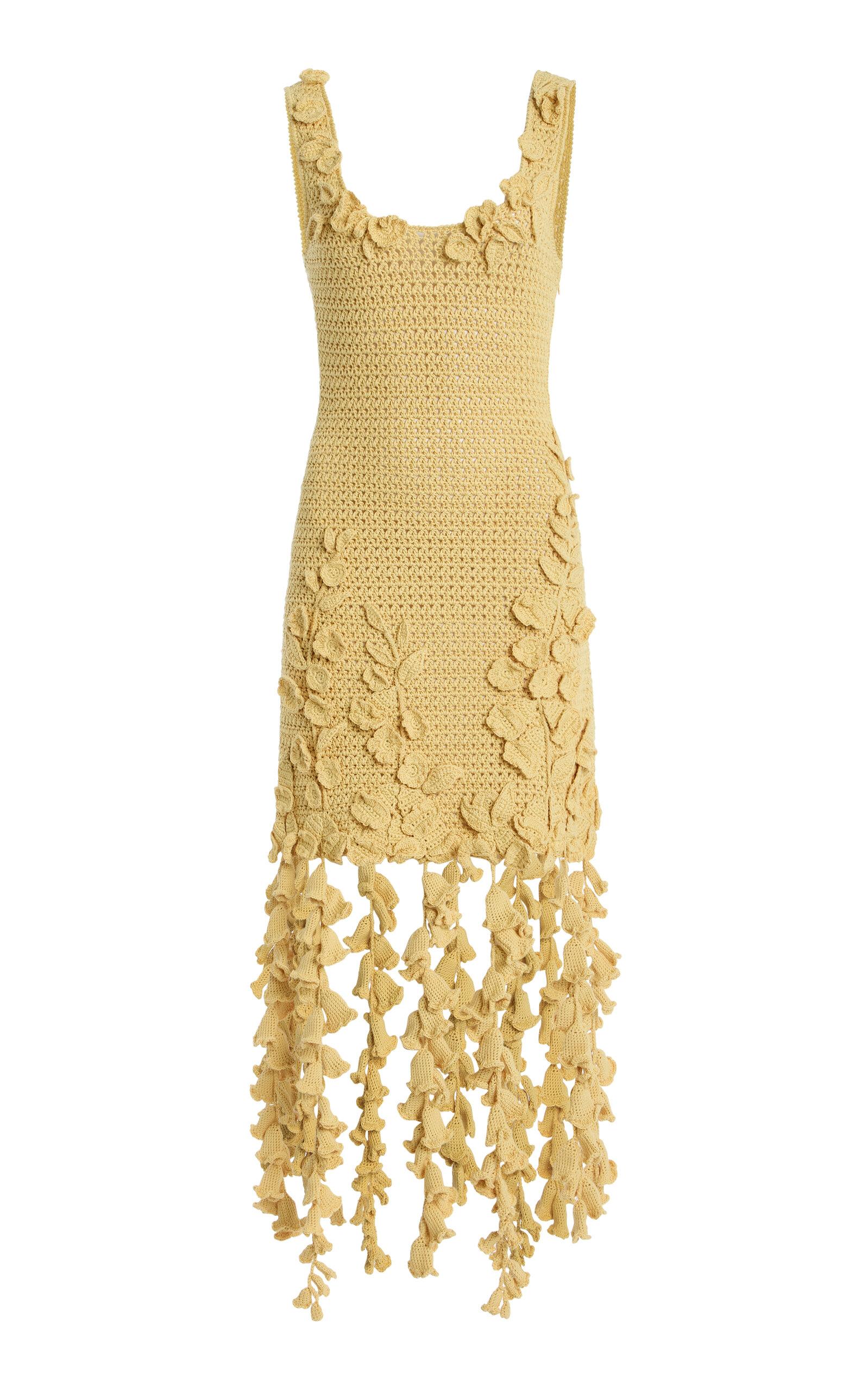 Oscar de la Renta Appliquéd Crocheted-Cottonini Dress -oda Operandi by OSCAR DE LA RENTA