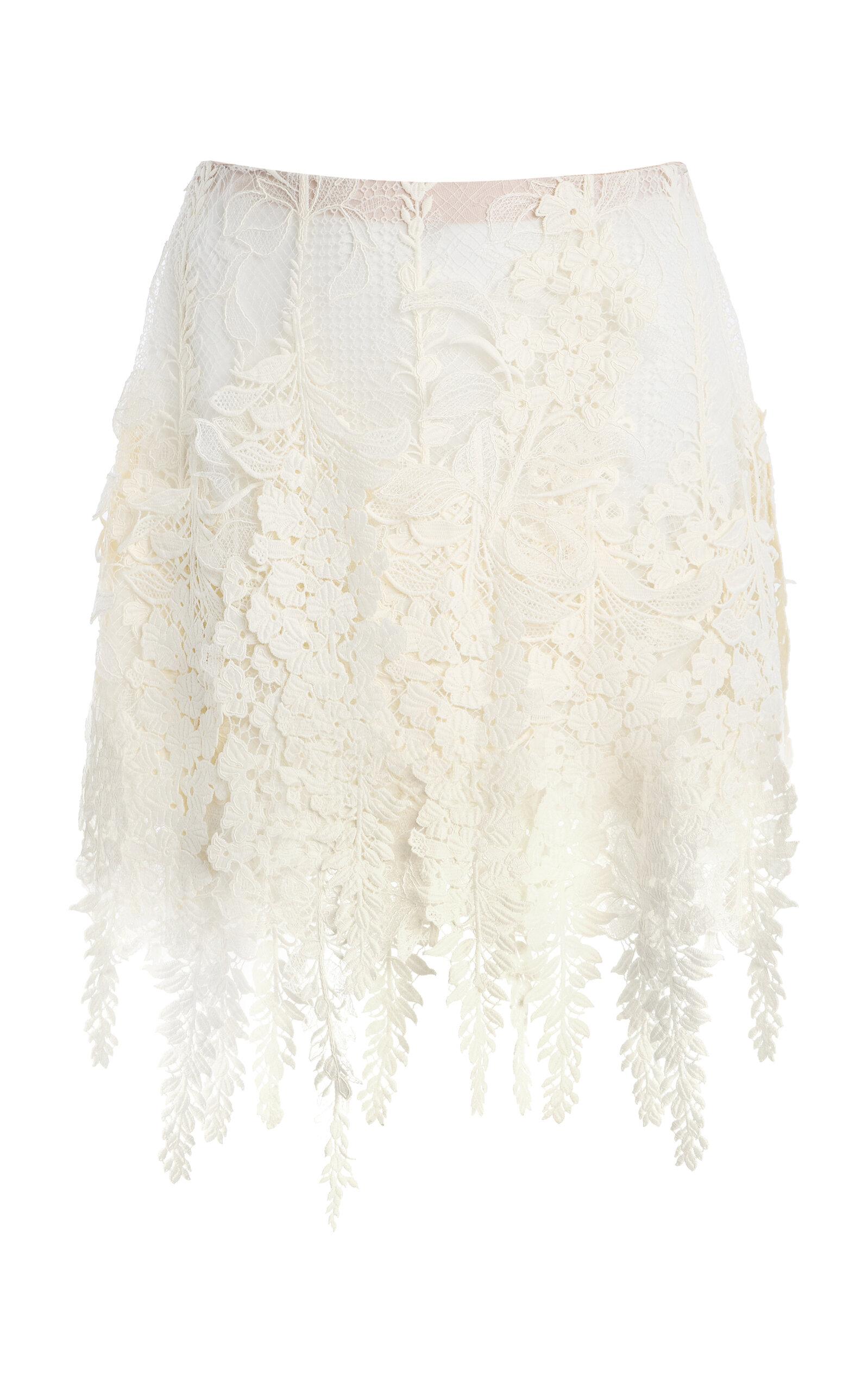 Oscar de la Renta Appliquéd Lace Mini Skirt - Moda Operandi by OSCAR DE LA RENTA