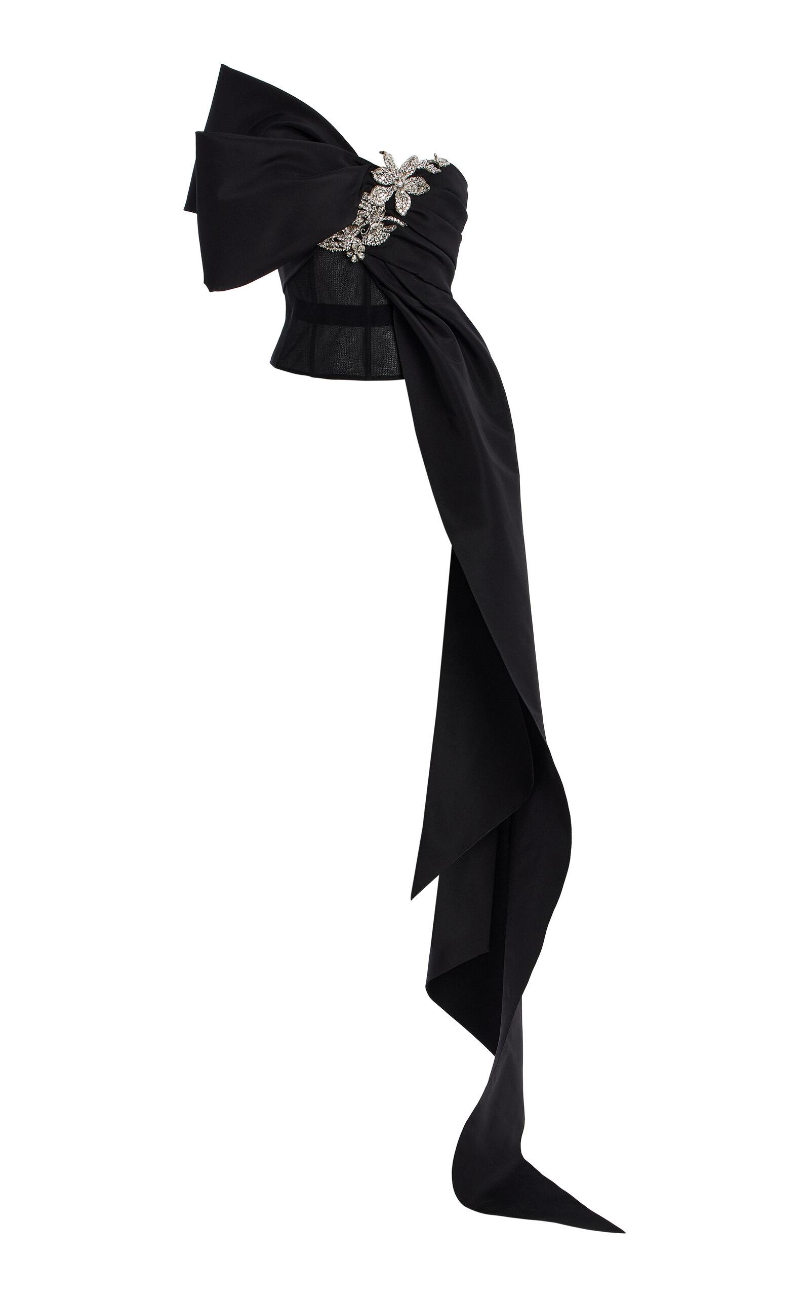 Oscar de la Renta Bow-Detailed Faille Corset Top - Moda Operandi by OSCAR DE LA RENTA