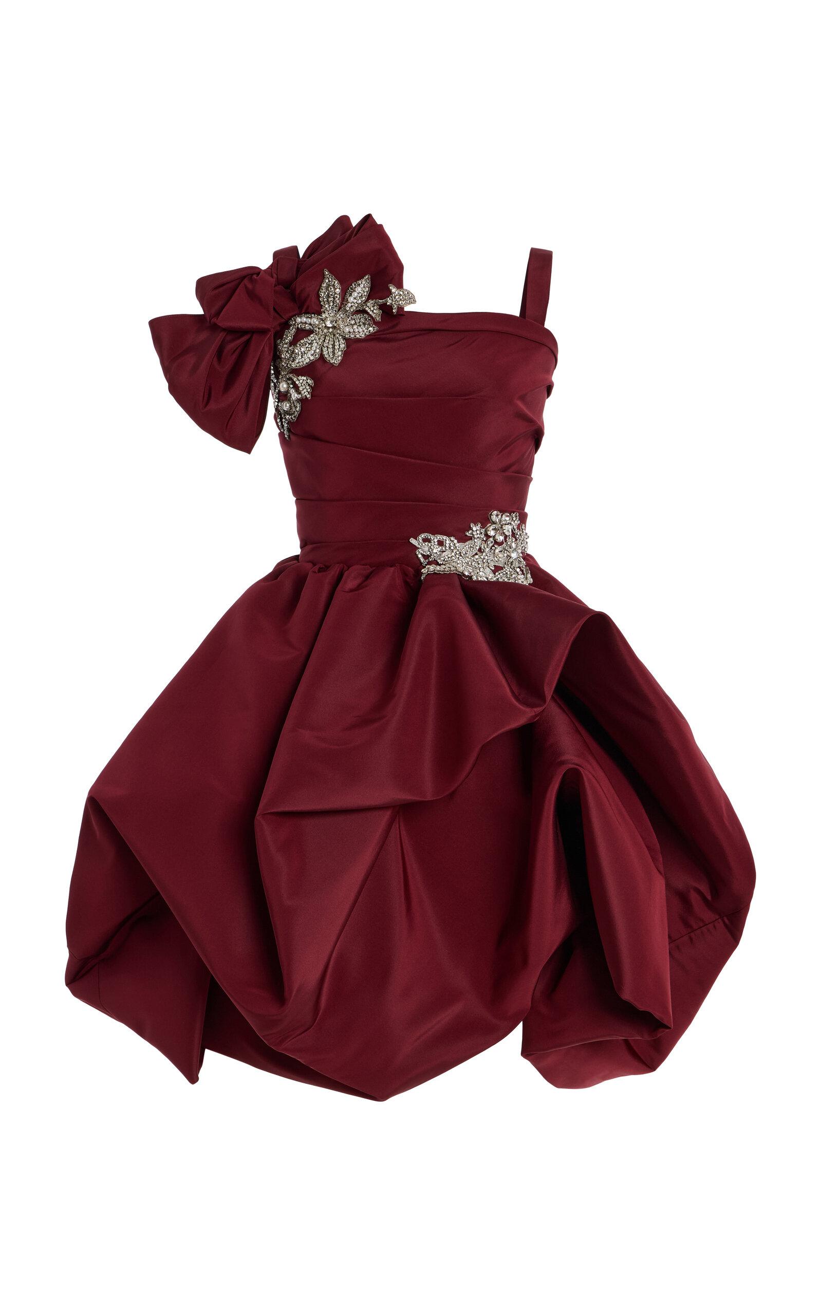 Oscar de la Renta Embellished Silk Cocktail Dress - Moda Operandi by OSCAR DE LA RENTA