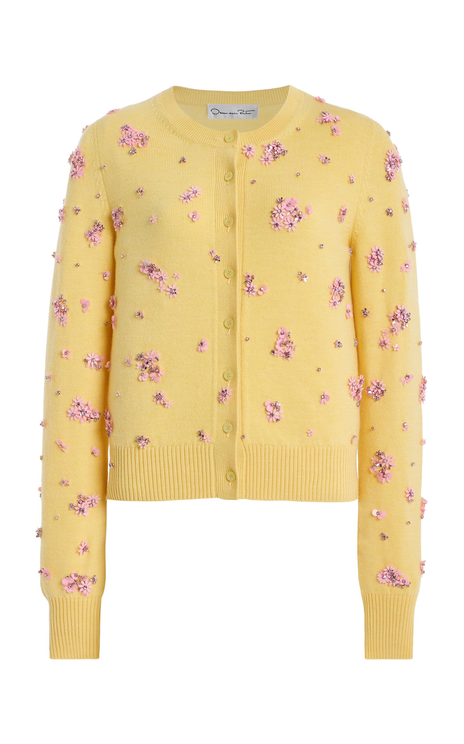 Oscar de la Renta Embellished Wool Cardigan - Moda Operandi by OSCAR DE LA RENTA