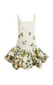 Oscar de la Renta Floral Degradé Satin Mini Dress - Moda Operandi by OSCAR DE LA RENTA