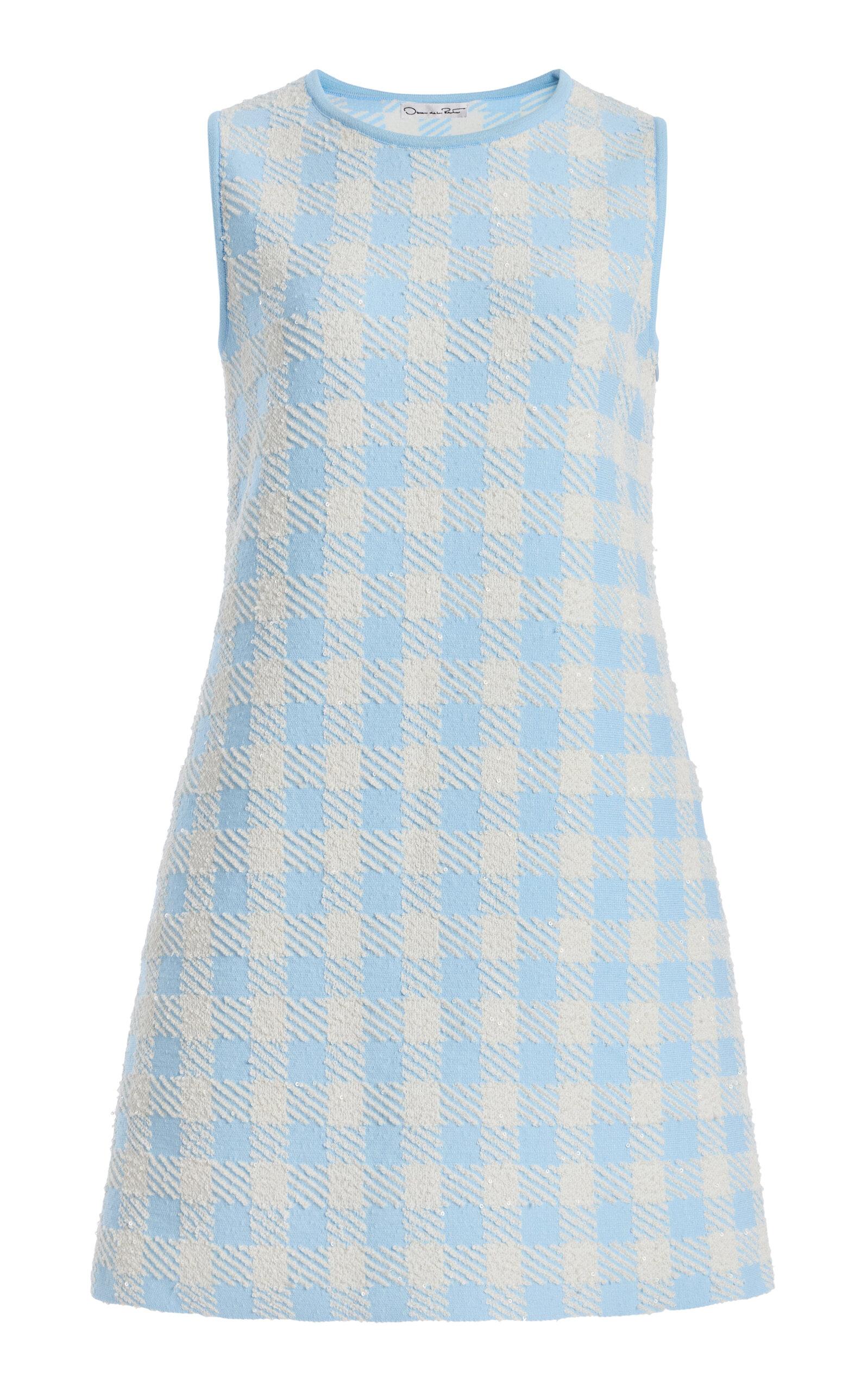 Oscar de la Renta Gingham Jacquardini Shift Dress -oda Operandi by OSCAR DE LA RENTA