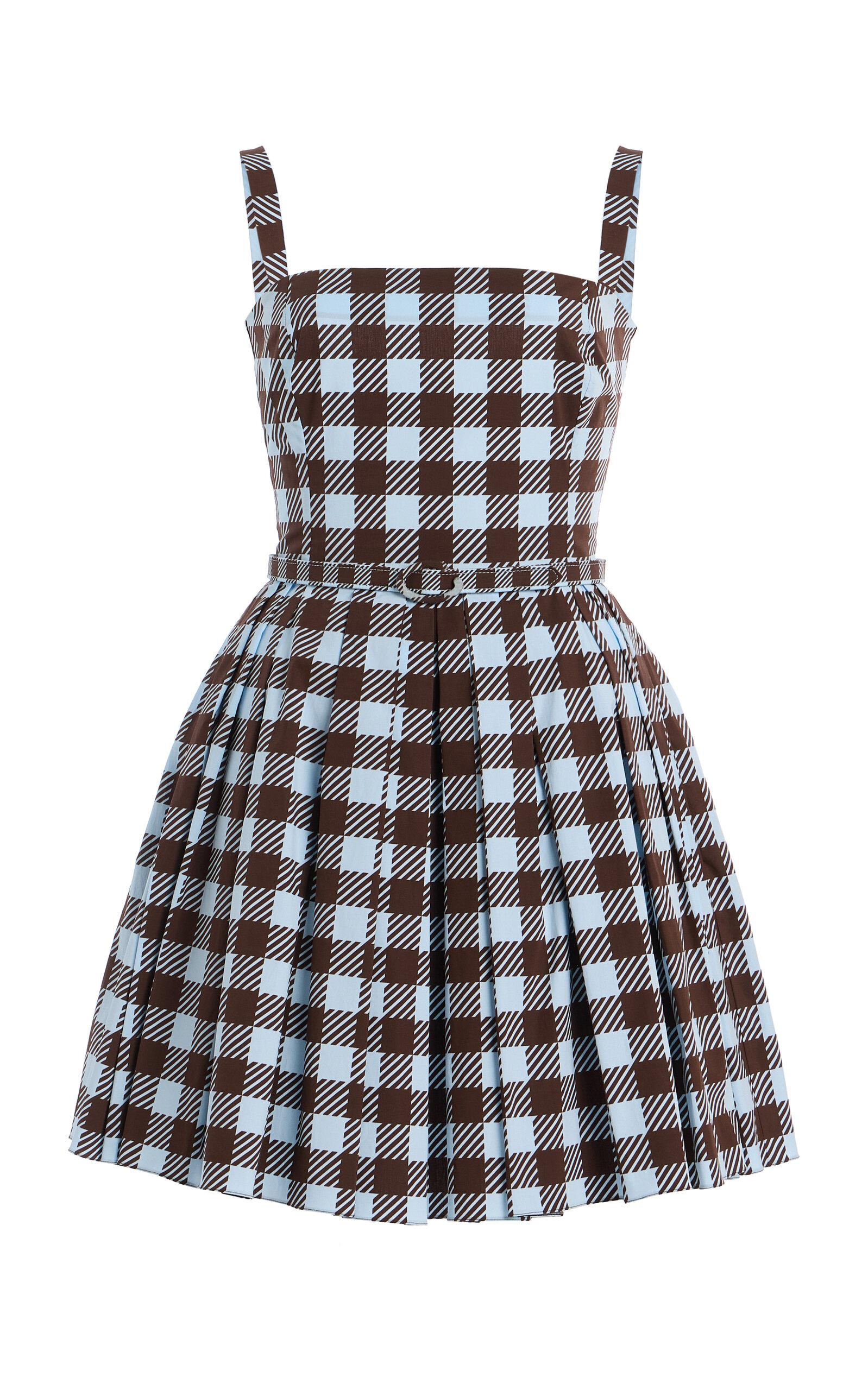 Oscar de la Renta Gingham Sleeveless Cotton-Poplin Mini Dress - Moda Operandi by OSCAR DE LA RENTA