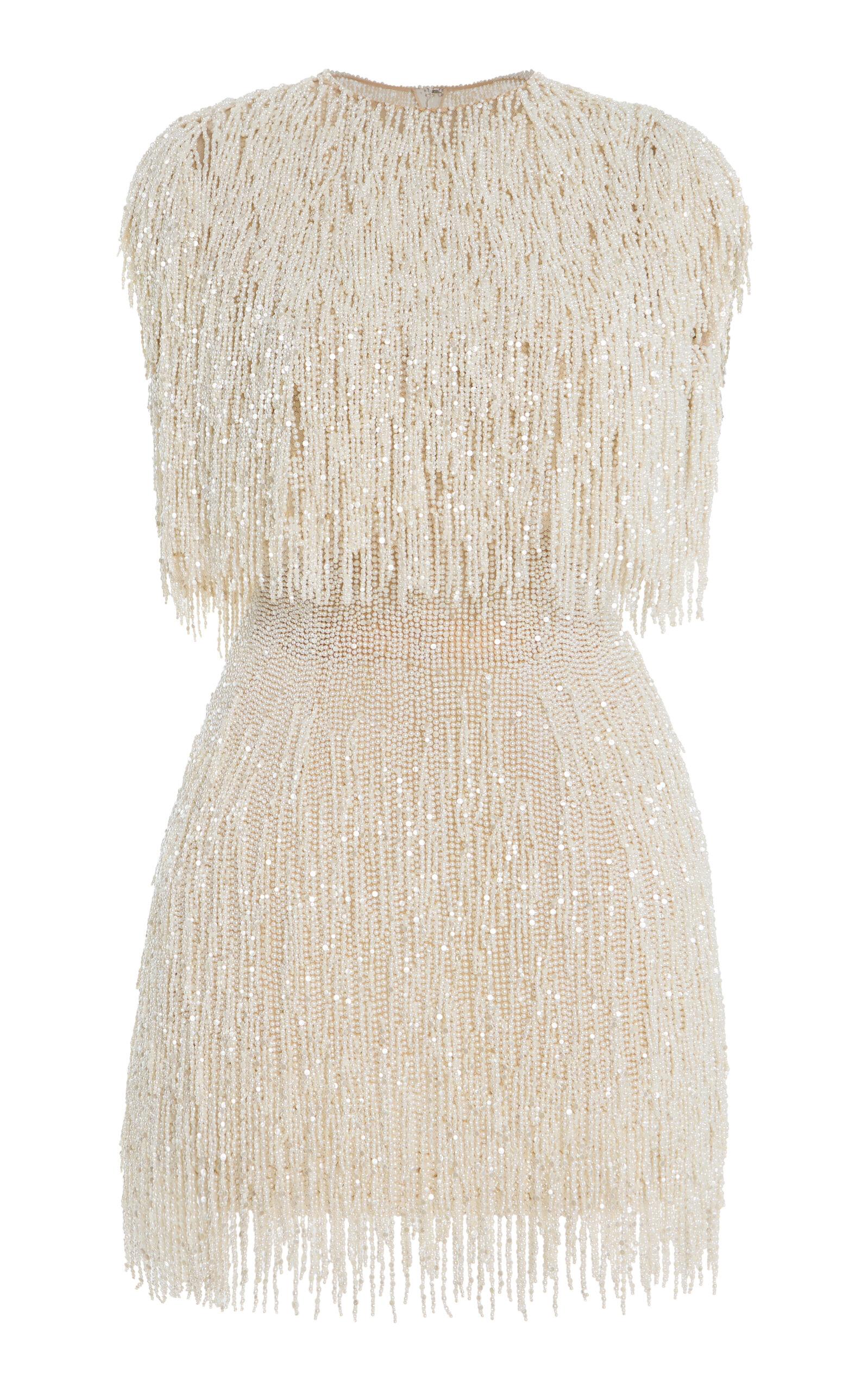 Oscar de la Renta Pearl-Fringed Mini Dress - Moda Operandi by OSCAR DE LA RENTA