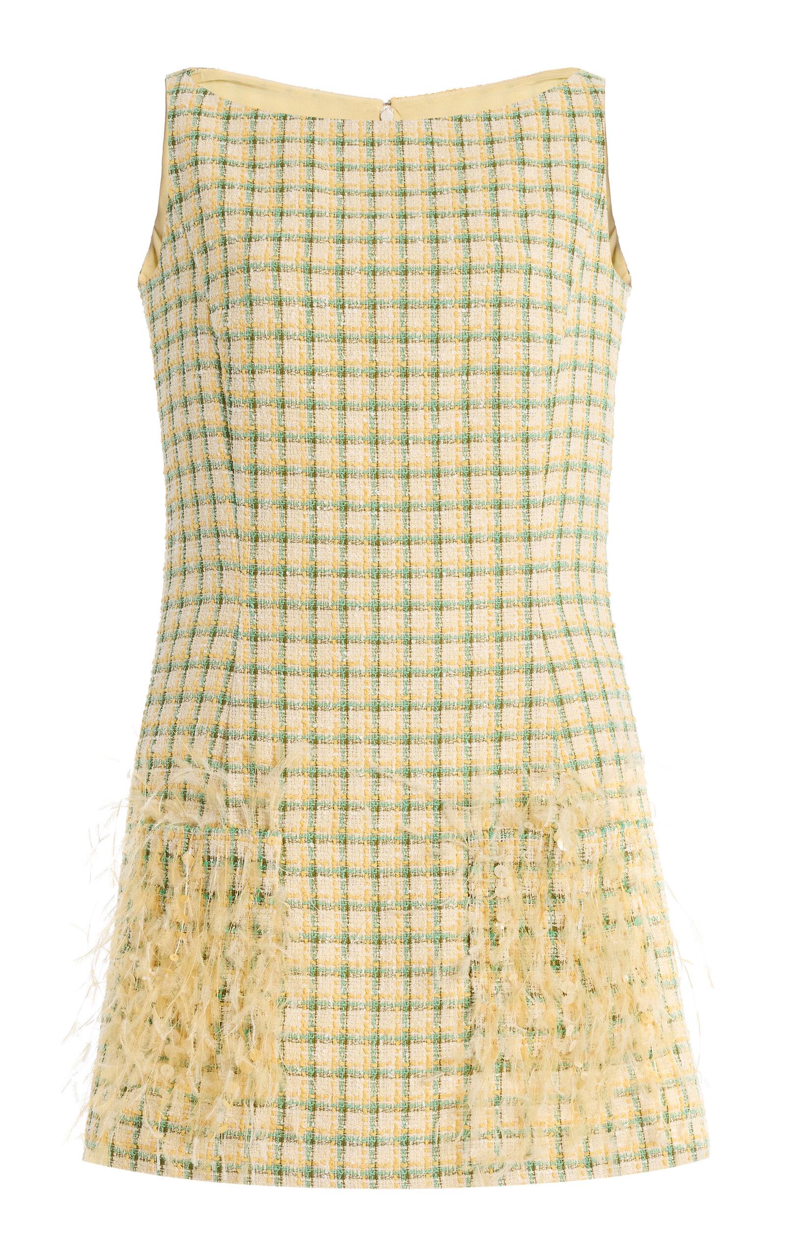Oscar de la Renta Pocket-Detailed Checked Tweed Mini Dress - Moda Operandi by OSCAR DE LA RENTA