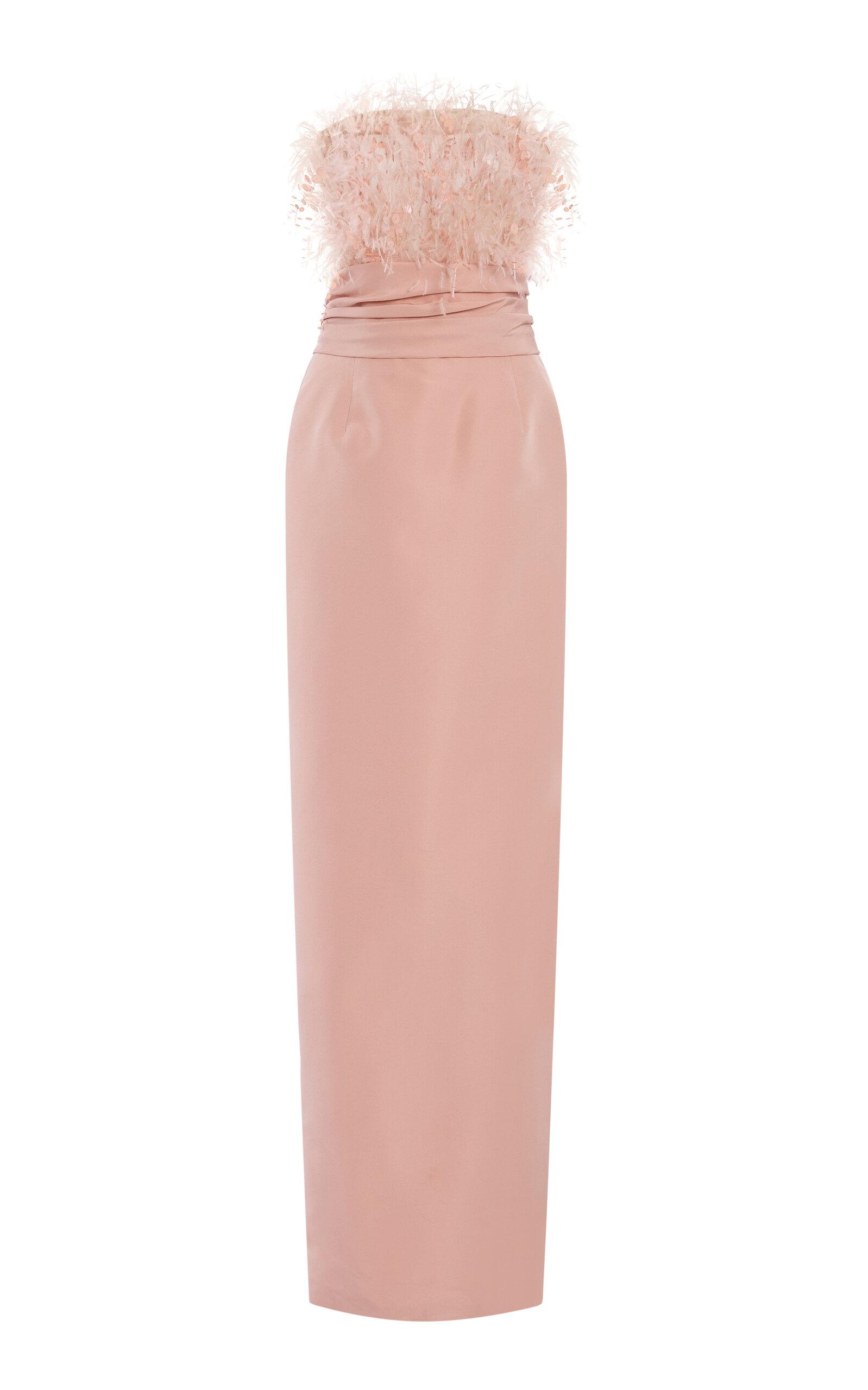 Oscar de la Renta Point D'esprit Silk Faille Gown - Moda Operandi by OSCAR DE LA RENTA