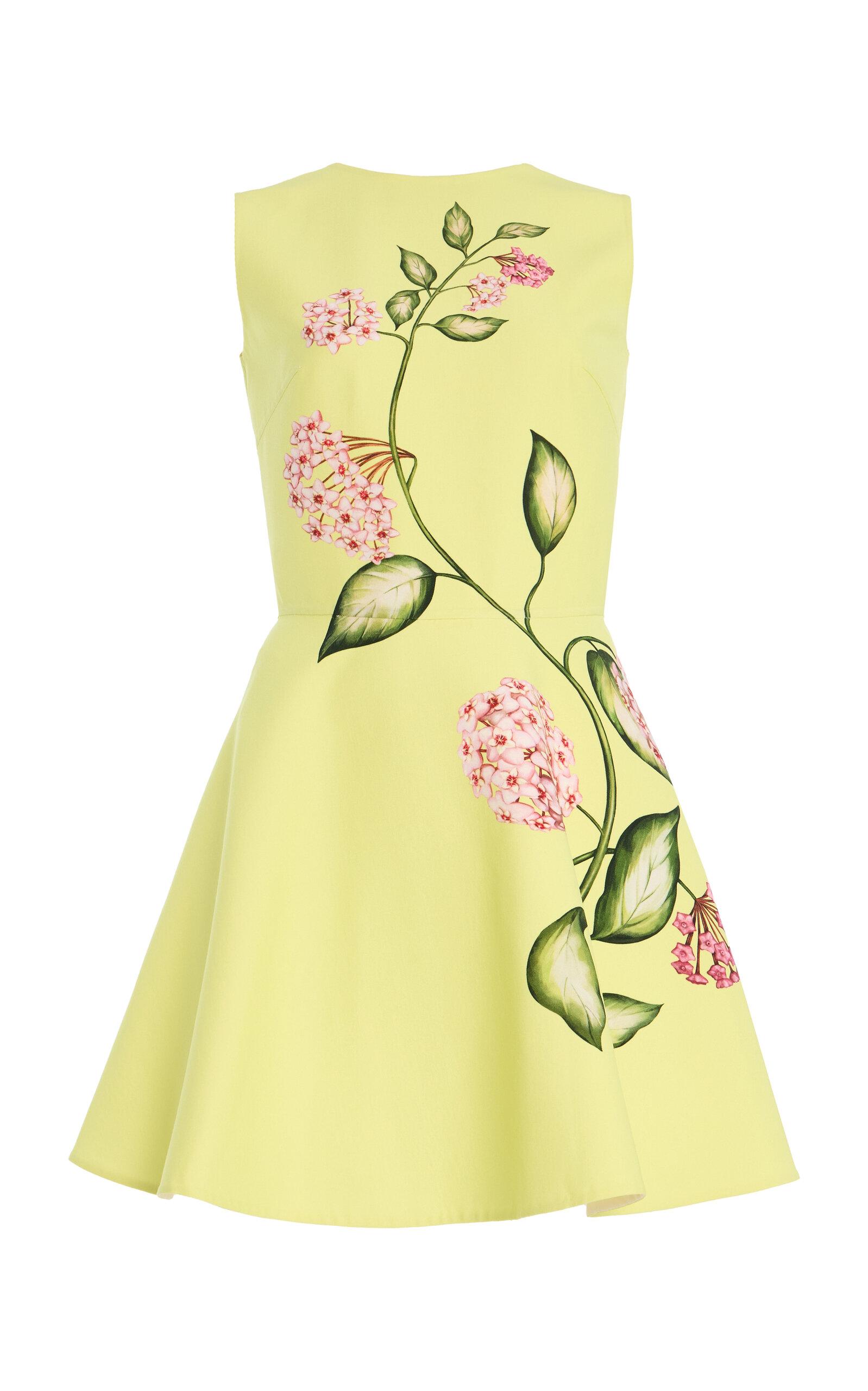 Oscar de la Renta Porcelain Flowers Wool-Blend Mini Dress - Moda Operandi by OSCAR DE LA RENTA