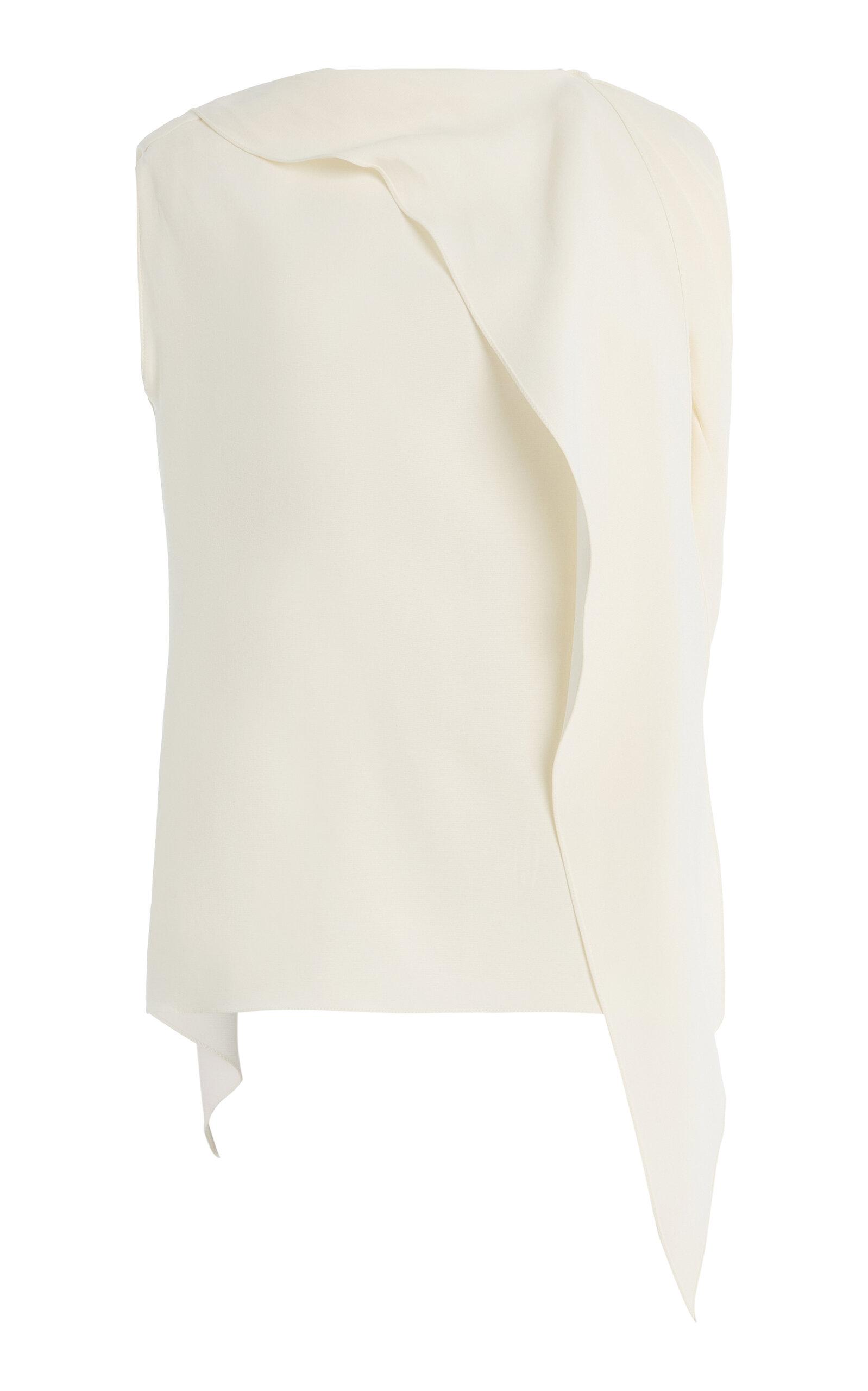 Oscar de la Renta Sash-Detailed Silk-Georgette Top - Moda Operandi by OSCAR DE LA RENTA