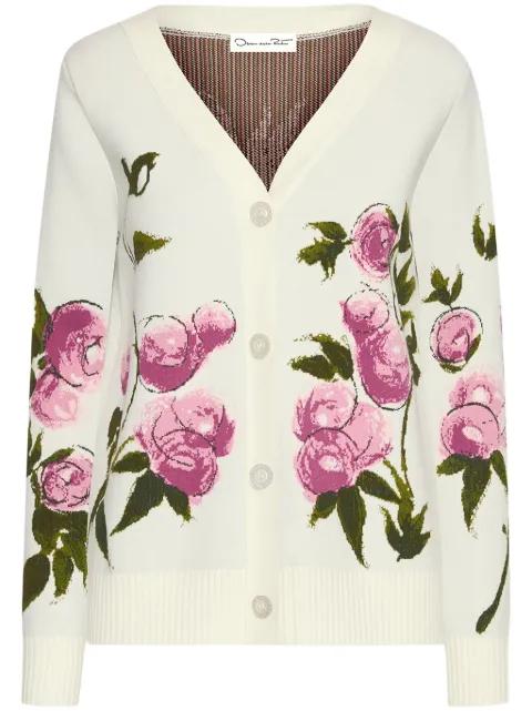 Painted Roses cardigan by OSCAR DE LA RENTA