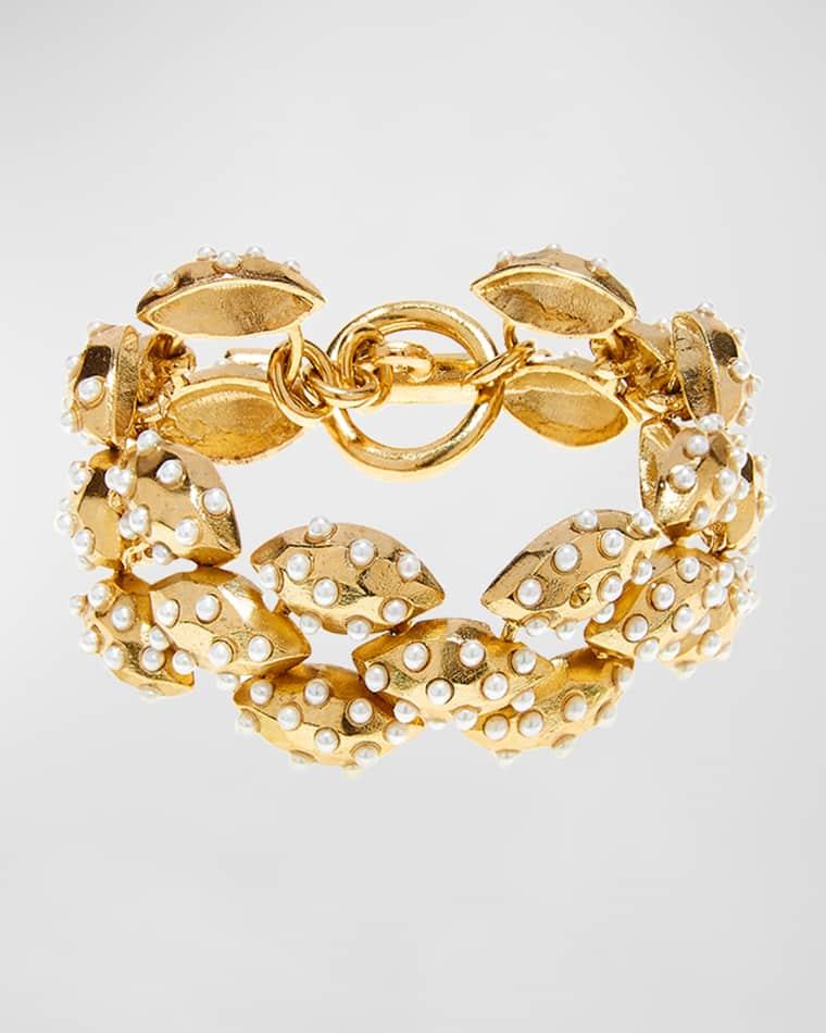 Pearly Tank Toggle Bracelet by OSCAR DE LA RENTA