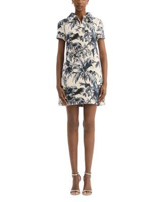 Short Sleeve Tweed Day Dress by OSCAR DE LA RENTA