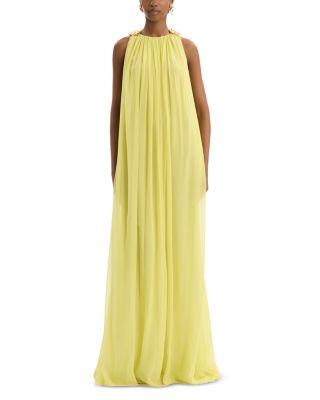 Sleeveless Silk Chiffon Caftan Dress by OSCAR DE LA RENTA