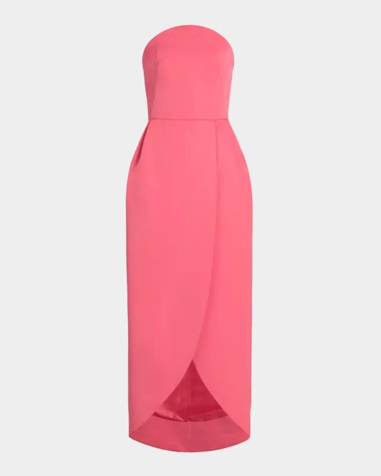 Strapless Faille Tulip Gown by OSCAR DE LA RENTA