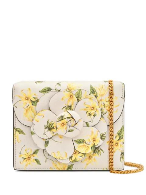 Ylang Ylang printed Mini Tro bag by OSCAR DE LA RENTA