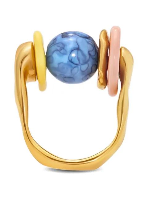 bead-detailed ring by OSCAR DE LA RENTA