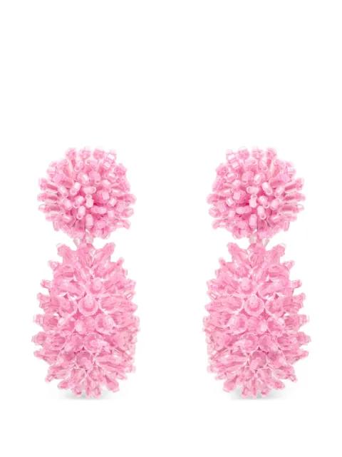 beaded cluster drop earrings by OSCAR DE LA RENTA