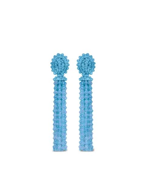 beaded tassel earrings by OSCAR DE LA RENTA
