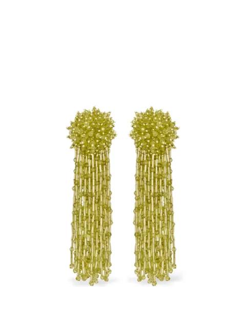 beaded tassel earrings by OSCAR DE LA RENTA