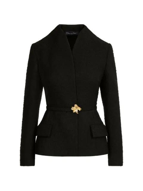 belt tweed jacket by OSCAR DE LA RENTA