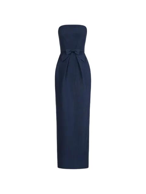 bow-detailed column gown by OSCAR DE LA RENTA