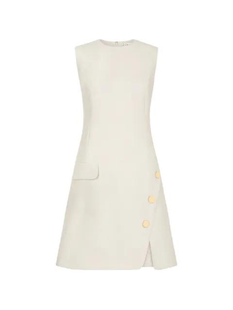 button-detailed wool-blend dress by OSCAR DE LA RENTA