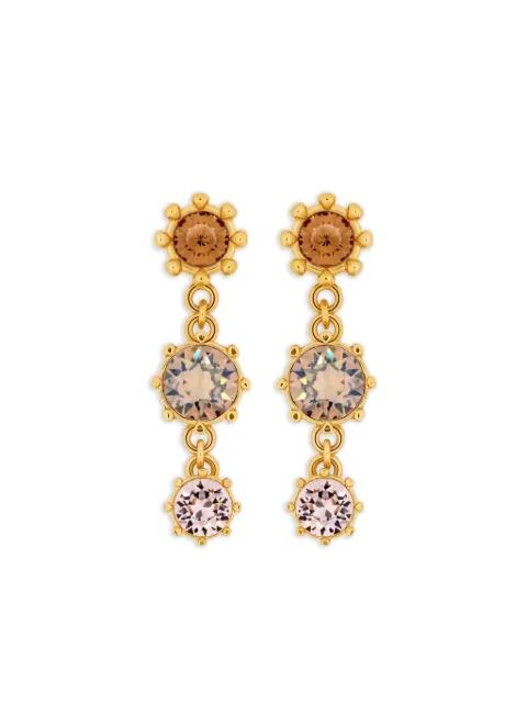 crystal-embellished drop earrings by OSCAR DE LA RENTA