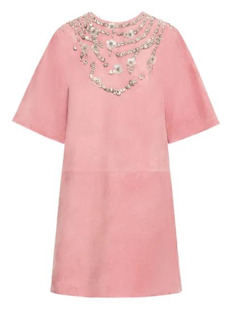 crystal-embellished mini dress by OSCAR DE LA RENTA