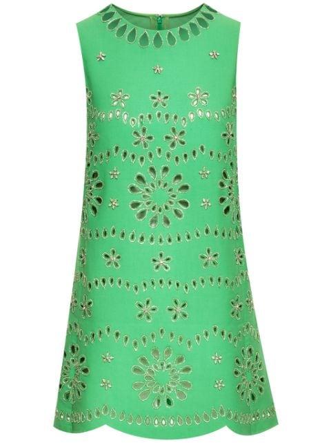 crystal-embellished shift minidress by OSCAR DE LA RENTA