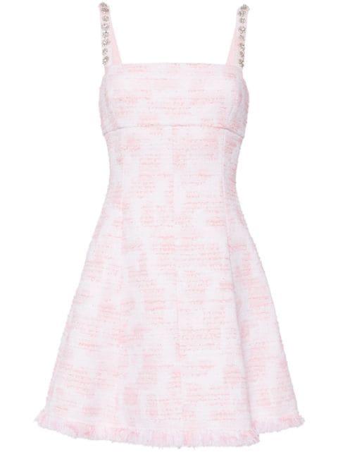crystal-embellished tweed minidress by OSCAR DE LA RENTA