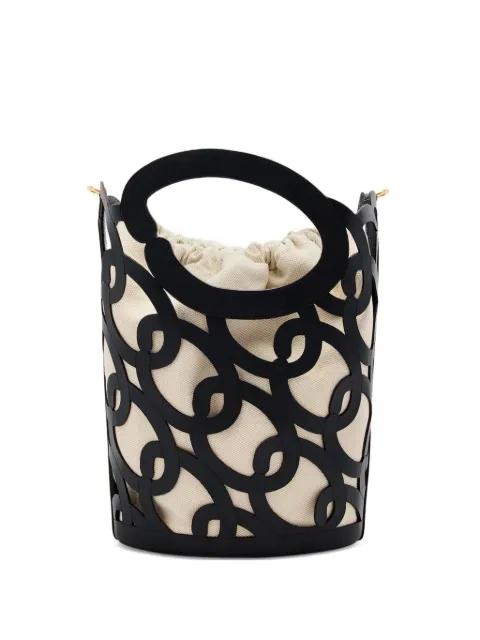 cut-out handle tote bag by OSCAR DE LA RENTA