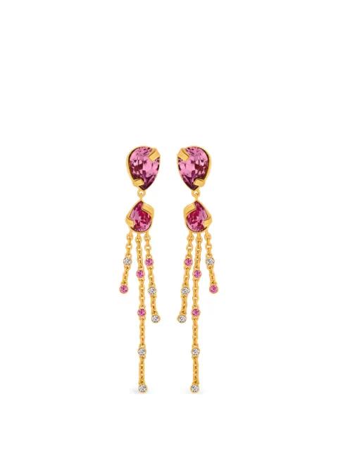 drop chain earrings by OSCAR DE LA RENTA