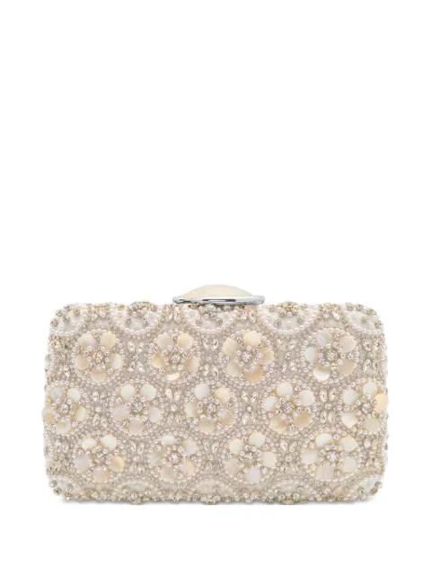 embellished-floral clutch bag by OSCAR DE LA RENTA