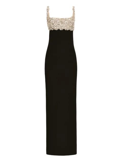 embroidered sleeveless gown by OSCAR DE LA RENTA