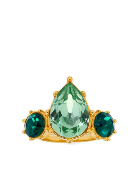 faceted crystal ring by OSCAR DE LA RENTA