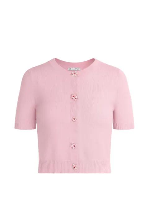 floral-button cardigan by OSCAR DE LA RENTA