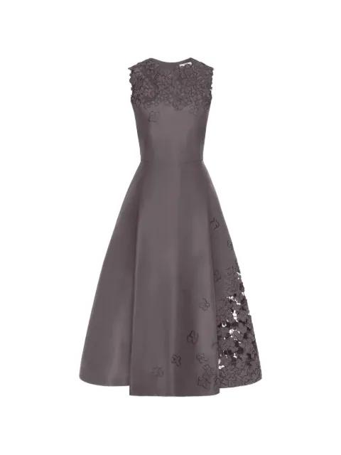 floral cutout threadwork dress by OSCAR DE LA RENTA