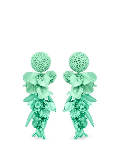 floral drop earrings by OSCAR DE LA RENTA