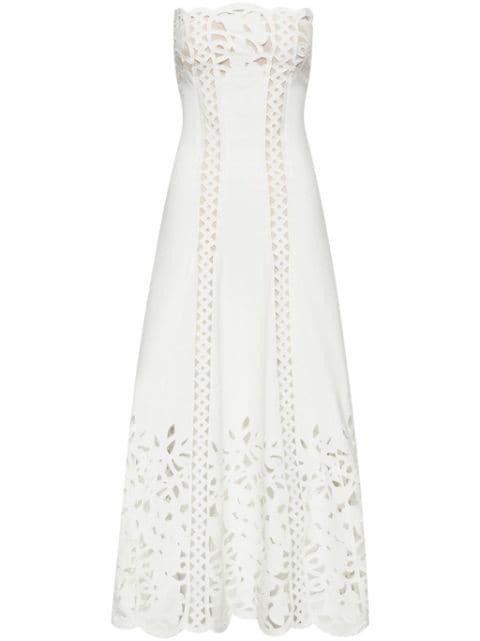 floral guipure-lace maxi dress by OSCAR DE LA RENTA