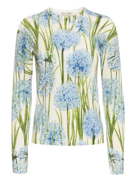 floral-print cardigan by OSCAR DE LA RENTA