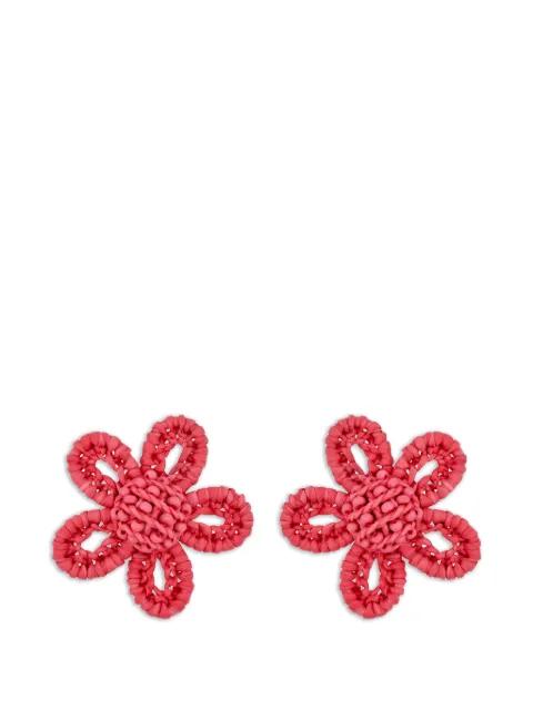 flower stud earrings by OSCAR DE LA RENTA