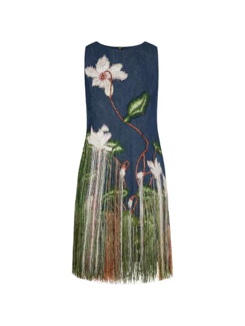 fringe-detail mini dress by OSCAR DE LA RENTA