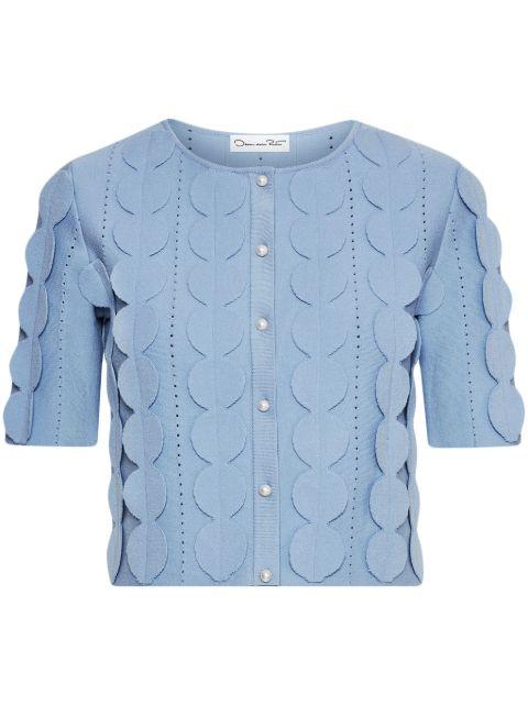 geometric circle pattern cardigan by OSCAR DE LA RENTA