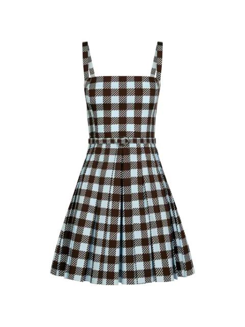 gingham sleeveless mini dress by OSCAR DE LA RENTA