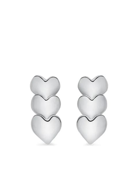 heart drop earrings by OSCAR DE LA RENTA