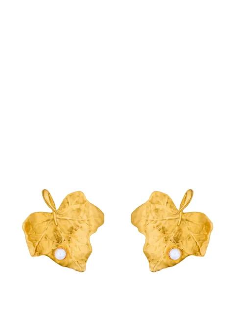leaf-shaped earrings by OSCAR DE LA RENTA